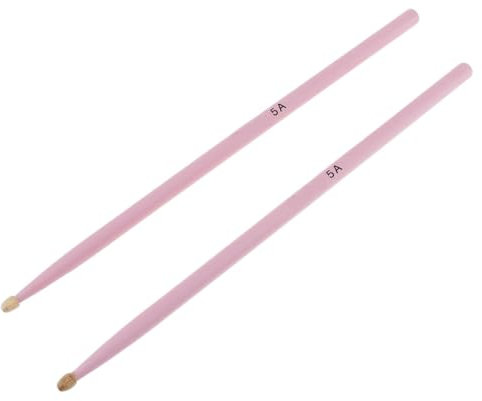 MOHUIED Schlagzeug Sticks 1 Paar Bunte Drumsticks aus Ahornholz, Musikband-Drumsticks, 4 Farben(PInk)