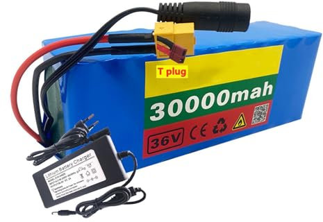 Batterie 36V 30Ah pour vélo électrique Batterie au Lithium 10S3P Ebike avec Chargeur Batterie au Lithium Batterie de Scooter 36V pour Moteurs 200W~1000W XT60 T Plug,36V 30Ah