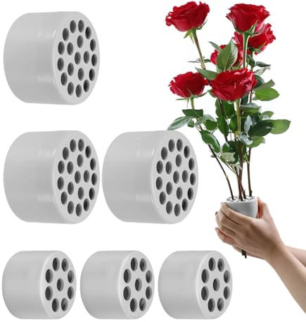 6 Pezzi Supporto Fiori a Spirale, Porta Steli Ikebana, Bouquet Twister, Accessori per Vasi, Griglia Floreale per Composizioni Fai-da-Te, Decorazioni con Fiori Naturali e Artificiali