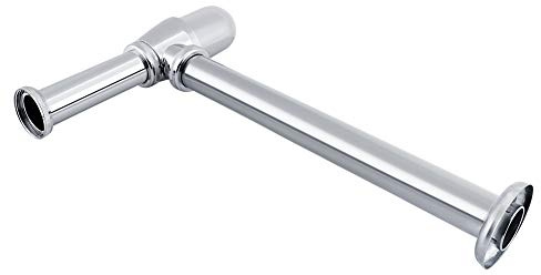 d Zinc y Sink Basin Tube Round Bottle Trap, Sink Trap with Height and Outlet, Standard G1 1/4 Inch ections for Bathroom Waste Drain,