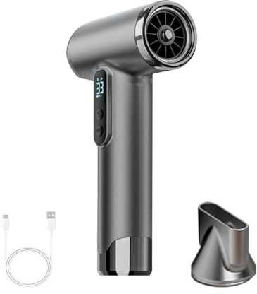 SL Euthtion Cordless Rechargeable Hair Dryer, 15000mAh Battery Operated,USB Portable Blow Dryer，3 Adjustable Hot and Cold Air Settings, Used for Travel, Camping, and RV.