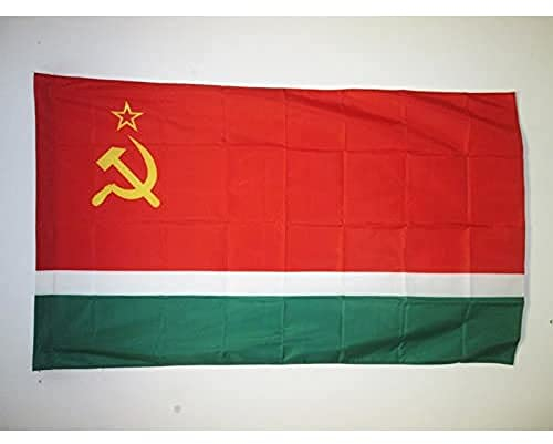 AZ FLAG Bandera de la REPÚBLICA SOCIALISTA SOVIÉTICA DE Lituania 90x60cm para Palo - Bandera RSS LITUANA 60 x 90 cm