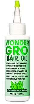 Wonder Gro Hair Growth Oil & Thermal Protection, 4 fl oz - Strengthens & Restores Edges