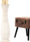 Leewadee Große Deko Bodenvase Für Dekozweige, Hohe Standvase Für Pampasgras, Design Holzvase, 70 cm, White Wash