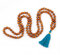 Bodhi Mala Kette mit Sandelholz-Duft und farbiger Quaste in ozean-blau, 108 Perlen