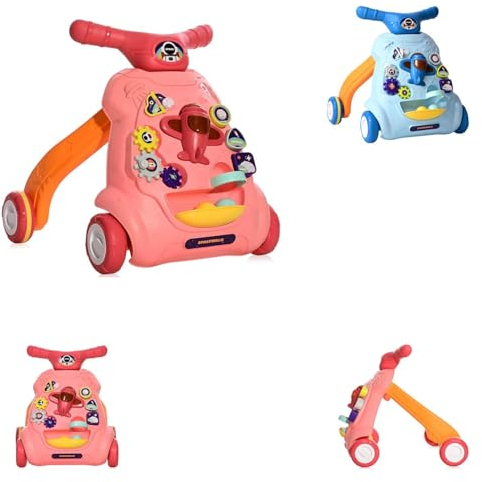 Lorelli Lauflernwagen Space Musik Licht zwei Bälle verschiedene Formen Zahnräder pink