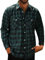 Halfword Karierte Hemden Herren Flanell Casual Plaid Shirts Baumwolle Button Down Langarm Lockere Passform Kragen Herbst Winter, grün-schwarz, XXL