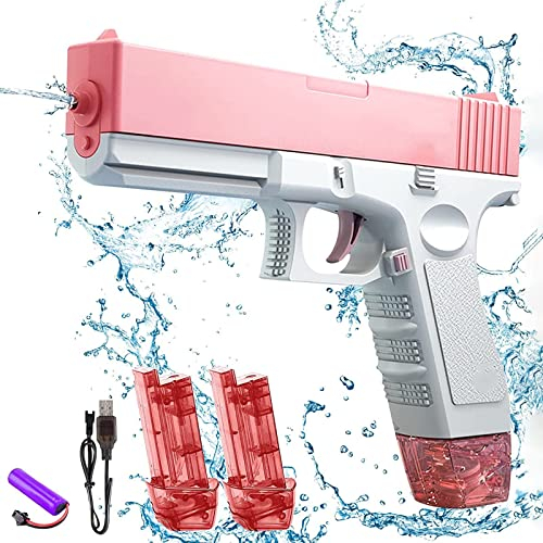 Wasserpistole für Kinder,Elektrische Wasserpistole für Erwachsene und Kinder,Wasserpistole Elektrisch,Wasserpistole Spielzeug für Kinder,32ft Reichweite Wasserspielzeug Sommer Partys Schwimmbad