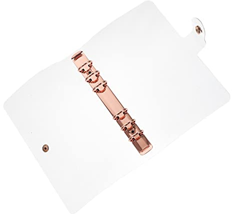 MAGICLULU Ringmappe 2 Stück Sechs-Loch-Binderetui Gebundenes Notizbuch A6-Notizbuch Spiraljournal Notizbuch Transparenter Bindemitteldeckel Ringbuch Büro Aktenhalter Tasche Ordnerabdeckung