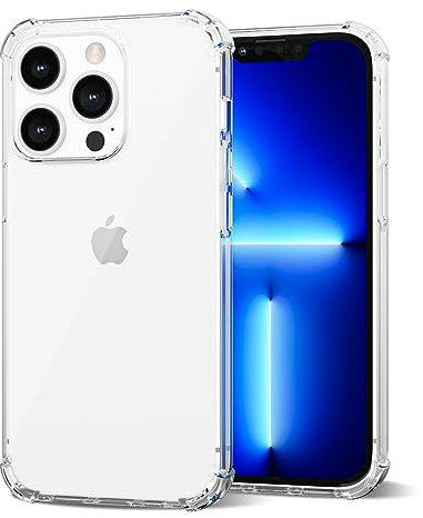 Svanove Custodia Transparente in Silicone TPU Morbido per iPhone 13 Pro Max, con Protezione Antichoc e per la Camera, Chiaro