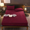 Boqingzhu Flauschige Plüsch Spannbettlaken 140x200cm Rot Weinrot Winter Warm Flanell Fleece Biber Samt Cashmere Touch Spannbetttuch Kuschelig Bettlaken für 25 bis 30cm Matraze