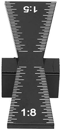Dovetail Marking Gauge, Aluminum Alloy Dovetail Jig Precise Wood Dovetail Tools, Dovetail Marker with 1:5, 1:8 Slopes for Both Softwood or Hardwood Applications