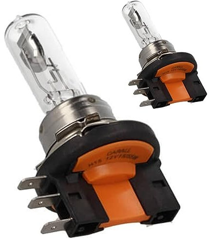 CARALL 2 Piezas de Lámparas Halógenas de 12V para Auto (H15 12V 15/55W PGJ23t-1 64176)