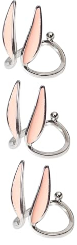 Holibanna 3st Hasenohren Klingeln Ringe Kreativer Ring Student Schmuck Epoxid Kupfer
