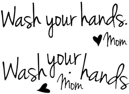 Veemoon 2blätter Wandaufkleber Für Waschbecken Wandtattoos Aus Pvc Wandklebefolien Tapeten Waschbeckentapeten Wanddekoration Abnehmbar Schwarz Glatte Oberfläche Geeignet