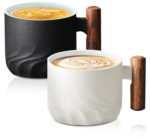 2er Set Espressotassen 70 ml, Kleine Cappuccino Tassen mit Henkel für Espresso, Mokka & Macchiato