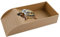 QINGYIWL Abreuvoir Tortue Terrestre, Baignoire pour Reptiles avec Rampe, Bol à Eau pour Tortue, Lézard, Amphibien (Marron, 30.5×15×6cm)