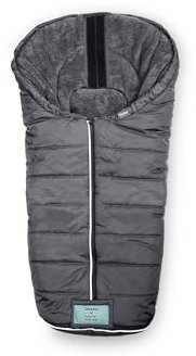 Qeridoo Fußsack für Fahrradanhänger, wärmeisolierend, wetterfest und atmungsaktiv, ideal für Qeridoo Modelle, Komfort im Winter, waschbar, für Kinder im Alter von 6 bis 36 Monaten, Unisex, Grau