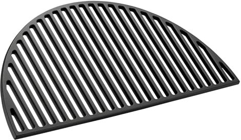 Wiltec Barbecue semi-circulaire – 49,8 x 24,3 x 0,9 cm – en Fonte – BBQ Charbon de bois ou à gaz – Grillade Cuisson – Terrasse Jardin Plancha – Viande Légumes Poisson