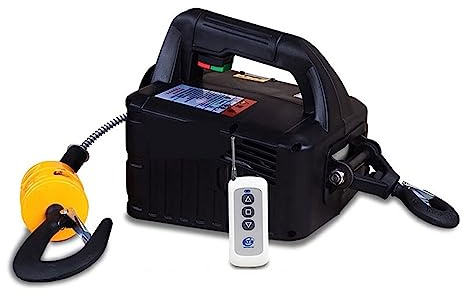 Electric Winch, Crane Hoist,500kg Remote Control Crane Hoist Wire Rope Electric Hoist Aluminum Shell Hoist Household Indoor Small Crane Hoist,for Garage, Warehouses, Factories(REMOTE CONTROL,500Kg 7.