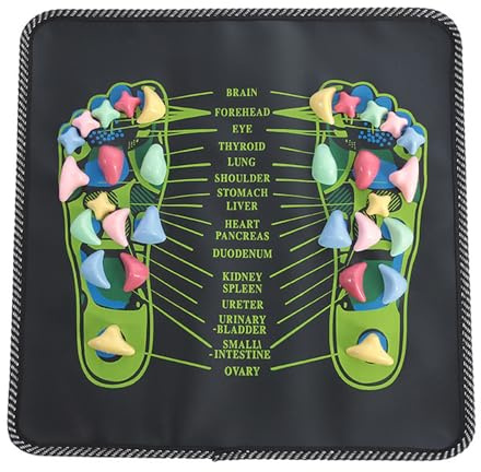 AMBEERT Foot Massage Mat, 35x35cm Acupuncture Mat, Acupressure Foot Mat for Foot and Leg Pain Relief
