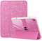 Sevrok Custodia per iPad di 10a generazione 2022 da 10,9 pollici con portapenne, supporto magnetico in pelle glitterata scintillante con retro in TPU trasparente, supporto Touch ID, accensione e