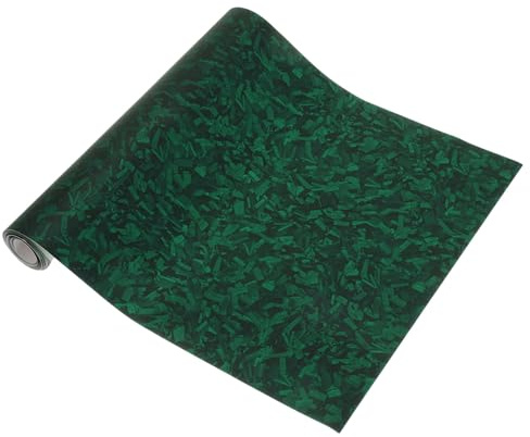 A ABSOPRO Autofolie 30 x 150 cm Selbstklebende Blumen Carbon Vinyl Folie 5.5mil PET Car Wrapping Folierung Universal für Auto Motorrad Grün Matt