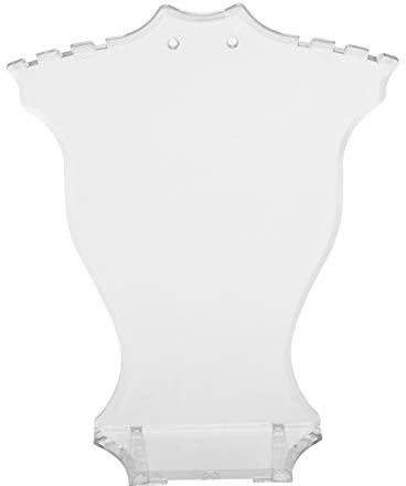 aqxreight Smyckesställ - Svart Halsband och örhängehållare för Butiker och Hem, Smyckesbyst i Plast för Hängkedjeorganisation, Elegant Smyckeställ för Mässor och Detaljhandel (Rensa)