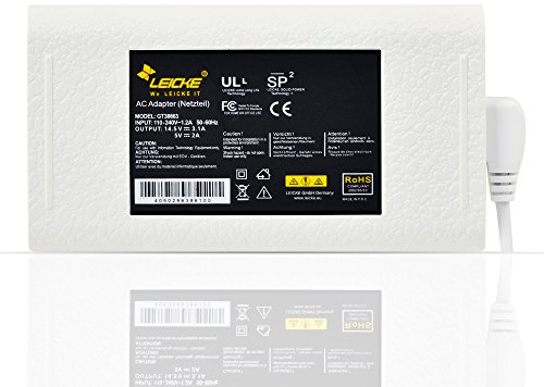 LEICKE UltraSlim Power Supply Charger for MacBook, MacBook Air with Magsafe 1 | 45W 3.1A 14.5V | USB Charging Port for Tablets, Smartphones, e.g. iPhone 8 | A1237 A1369 A1370 A1374 | New generation
