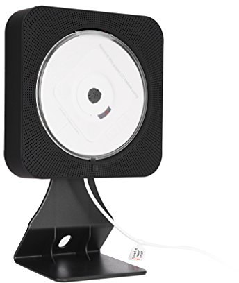 Lecteur CD DVD Portable Bluetooth, Nouveau Lecteur CD Mural Haut-Parleur HiFi intégré avec télécommande (Noir)