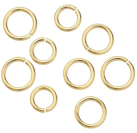 100pcs 4mm Top Quality Open Jump Rings (Wire~0.7mm) 14k Gold Plated Brass for Jewelry Craft Making CF84-4