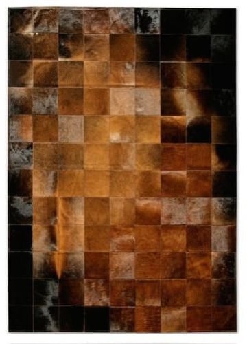 Nueva Alfombra de Piel de Vaca Patchwork. Diseno Exclusivo. Codigo Ar126 (150 cm x 210 cm)