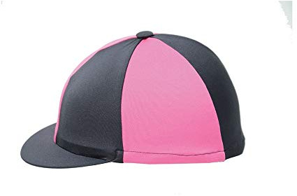 Y-H Hy Two Tone Lycra Silks - Ladies Kids Hat Helmet Cover Horse Pony Riding Equine