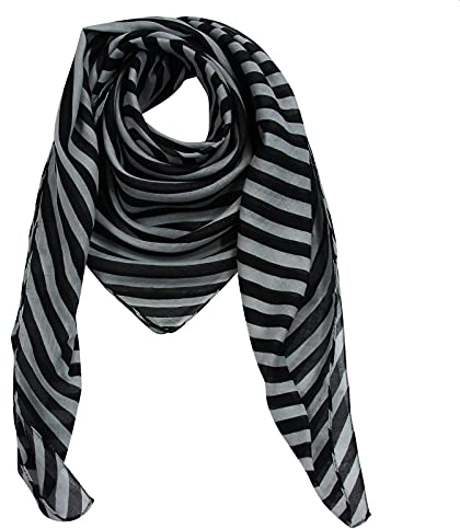 Superfreak Baumwolltuch - Ringe - grau - quadratisches Tuch