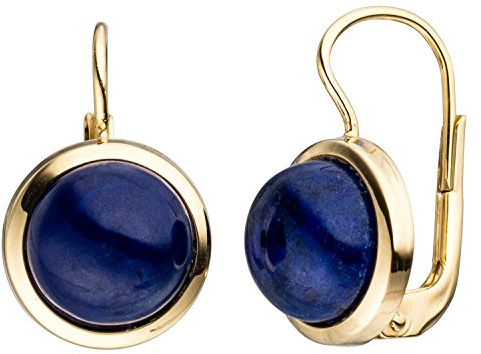 Jobo Damen-Ohrhänger aus 8 Karat 333 Gold mit Lapislazuli Rund