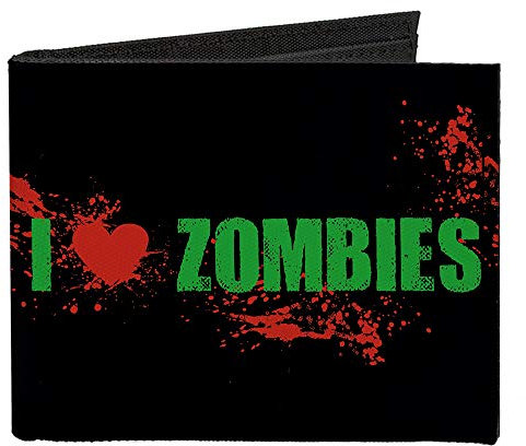 Buckle-Down Men's Standard Canvas Bifold Wallet Zombies, 4.0 x 3.5