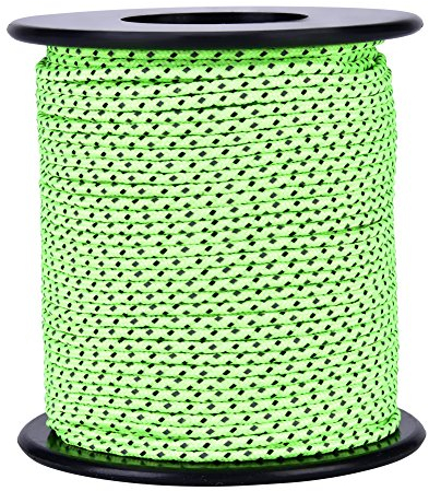 50m/16.4ft 2.5mm Glow in the Dark Luminous Reflective Cord Guy Line Outdoor Camping Tent Awning Guide Rope Line Cord Paracord Light and Easy to Identify When Camping at Night
