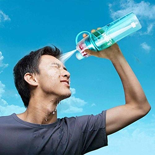 LINGLAN Bouteille d'eau de sport 580 ml pour cyclisme, escalade, randonnée et alpinisme (bleu transparent)