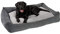 JAMAXX Premium Hundebett Orthopädisch Memory Visco Schaum Waschbar Abnehmbarer Bezug Wasserabweisend - Weiches Sofa Hundekorb Hunde-Körbchen mit Wendekissen - PDB2004 (L) 120x90 grau