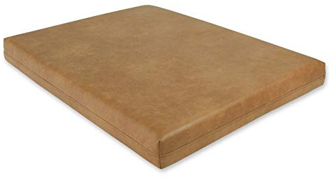Fränkische Schlafmanufaktur Orthopädische Duo Hundematratze, Hundebett aus Visco - Schaumstoff Basis Größe 80x120, Farbe Hellbraun