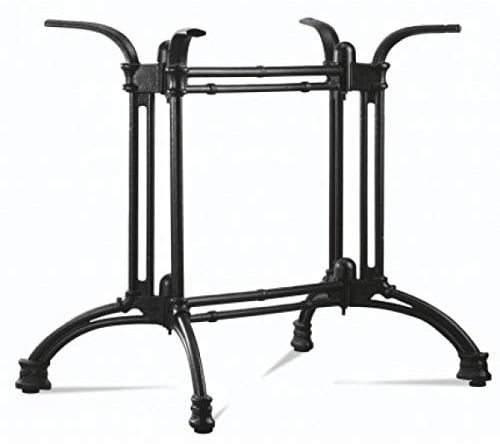 Dublino Bistro-Tischgestell mit französischem Flair in Schwarz | Premium | PJ7021 | Gusseisen | Esstisch | H 73 cm | 25 kg | Standfläche 80x48 cm | max. Tischplattengröße 140x80 cm