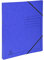 Exacompta 542552E Ringhefter mit Gummizug. Aus extra starkem Colorspan-Karton 2 Ring-Mechanik DIN A4 Füllhöhe 14 mm blau Ring-mappe Ringbuch Hefter