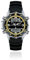 CHRIS BENZ Depthmeter Digital 200M Taucheruhr mit schwarzem Kautschukband, Seeschlangengelb