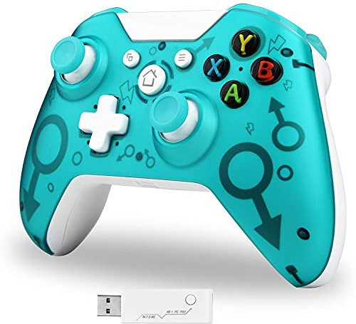 Wireless Controller for Xbox One, Xbox Wireless Controller Game Controller Gamepad Joystick for Xbox One, PC and PS3, No Headset Jack (Green)