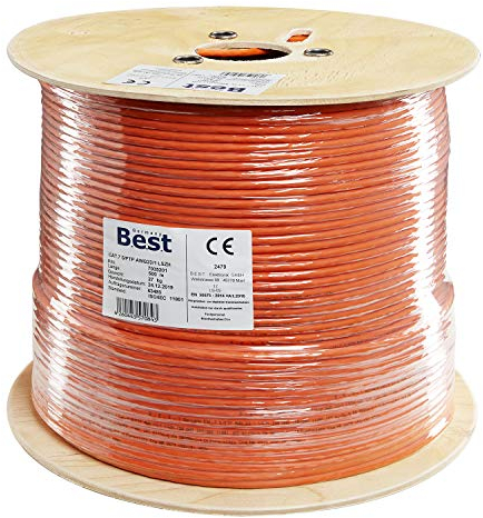 Germany B.e.s.t CAT 7 Kabel 500m Simplex AWG25 Lan Kabel Kupfer 1000Mhz S/FTP Cat Netzwerkkabel Cat 7 Verlegekabel