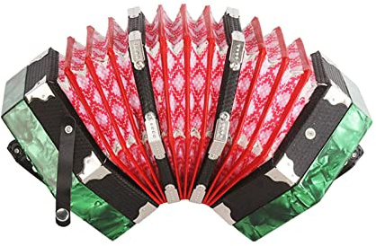 Btuty Ziehharmonika-Akkordeon mit 20 Tasten, 40 Blätter, Anglo-Stil, mit Tragetasche