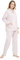 GLOBAL Femme Pyjama Flanelle Manches Long |Ensembles de Pyjama Coton |Chemises de Nuit Bouton | Chaleureux Vêtements de Nuit Confortable |Fleurs Mignonnes Roses L