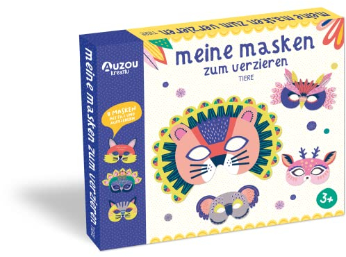Meine Masken zum Verzieren - Tiere, Bastelset