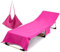 Morbuy Funda para Toallas para Tumbonas de Playa, Color sólido Funda para Silla de Playa de Microfibra con Bolsillos Laterales, para Tumbonas de Jardín, Piscina, Tomar El Sol (Rosado)