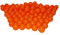 100 Bio Bällebad Bälle aus nachwachsenden Zuckerrohrrohstoffen (8cm Ø, Orange)